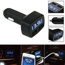 3in1 LED Car Voltmeter 5V Dual USB Car Charger Current Tester Cigarette Socket