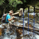 Hiking Walking Trekking Trail Poles Ultralight 4-section Adjustable Canes