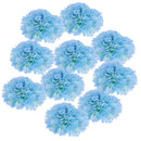 10pcs Silk Chrysanthemum Heads Artificial Flower Wedding Bouquet Light Blue
