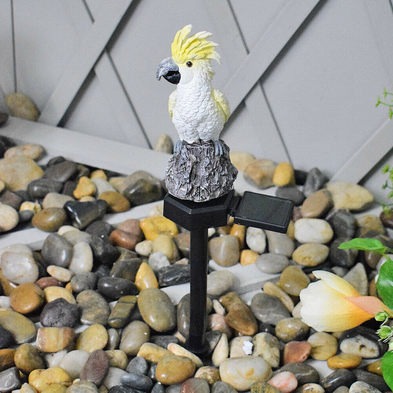 Solar Power LED Parrot Lawn Light Waterproof Garden Landscape Lamp (Yellow)