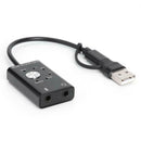 Type-C USB2.0 to Virtual 7.1 5.1 Bass Whirl Classic Multi Mode Sound Card