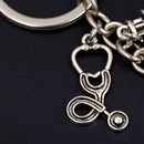 Syringe Stethoscope Keychain Key Chain Keyring Doctor Nurse Physicians Medi U7D2