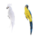2 Pieces Feathered Macaw Parrot Artificial Foam Bird for Home Garden Tree Bonsai