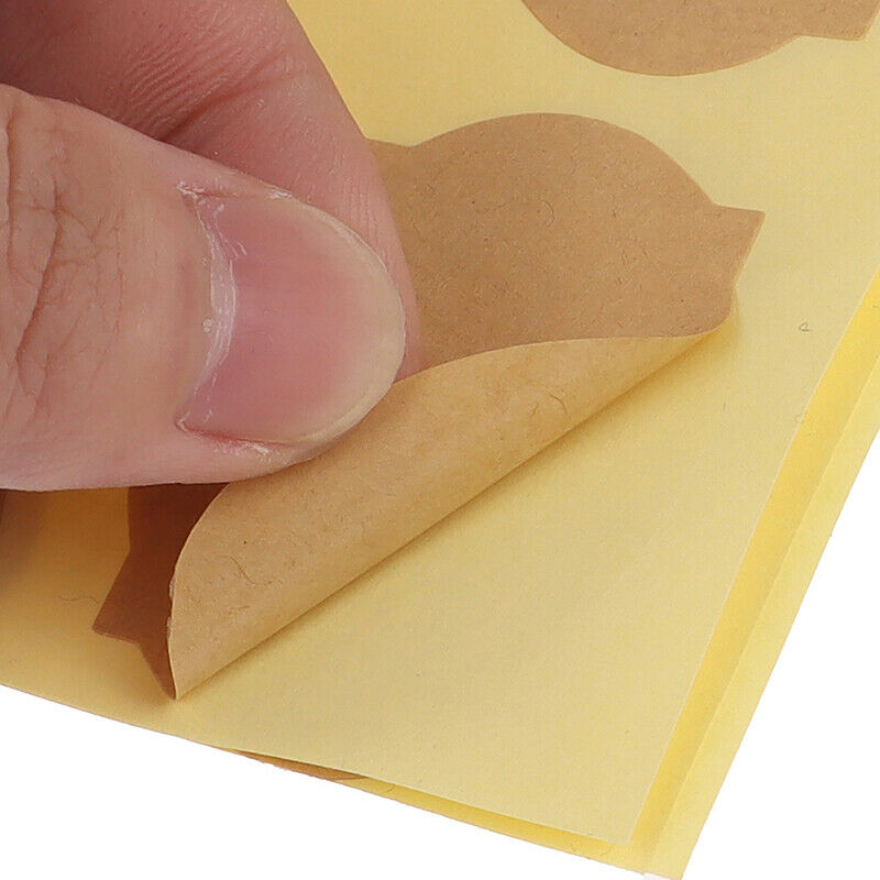 3 Sheets Empty Kraft Paper Essential Oil Perfume Bottle Roller Labels Stick JR