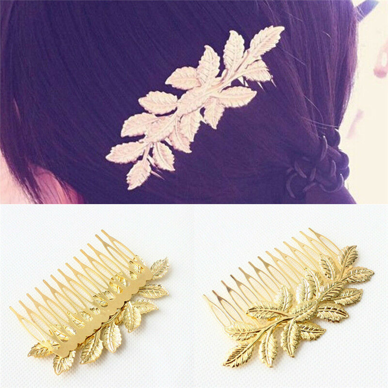 1x Women Hair Clips Hair Comb Hairpin Alloy Leaves Elegant Headband  Hot New LJA