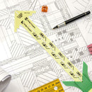5 in 1 Multi-function Measuring Ruler Sewing Craft Quilting Sliding Gauge