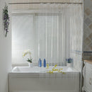 Clear Shower Curtain Liner with Hooks Waterproof and Treated to Resist Dete T3V2