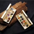 Rock and Mineral Collection 12-piece in Wooden Box, Rock Samples for Science