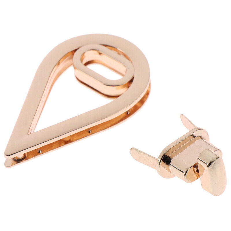 1X Water Drop Shape Clasp Turn Lock Twist Locks Diy Leather Handbag Bag Hardw Gw