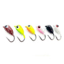 6Pcs Mini Metal Lead Winter Ice Fishing Lure Head Hook Bait 1.8cm 2.3g W2D2 F9U7