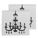 2pcs Frosted Chandelier Glass Coasters Drinks Bottle Placemat Cup Mat
