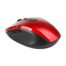 Wireless Mouse 1600DPI Adjustable with Mini USB Receiver for Loptop Red