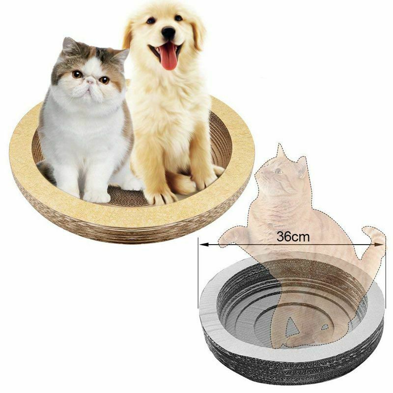 Cat Scratching Lounge Board Corrugated Cardboard Scratcher Cat Scratch Pad  E5G4