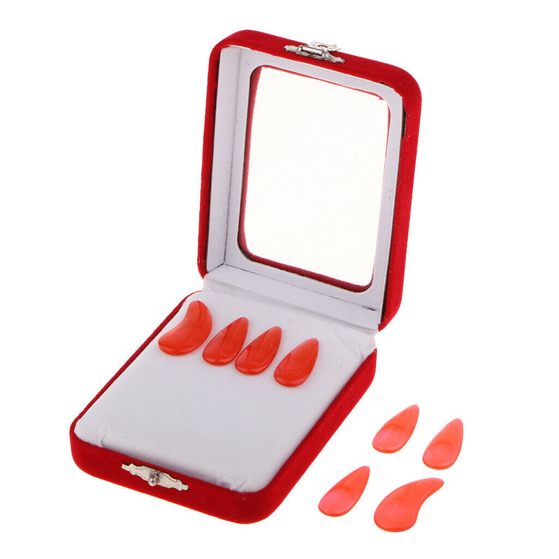 8 pcs Groove Guzheng Finger Picks Fingernails for Kids Children Small Red