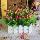 Decorative Vase 16cm Wooden Fence With Foam For Artificial Flower Vase Home Z8U9