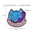 Creative Clothing Bags Alloy Badge Women Men Cute Phone Cat Brooch Jewelry A