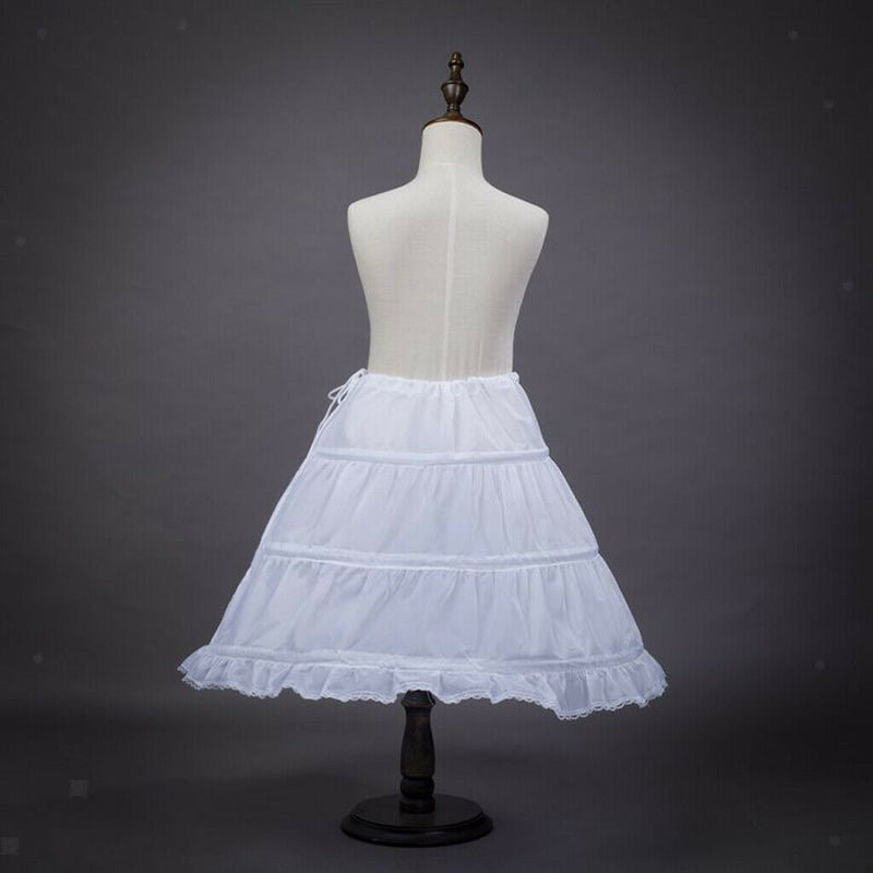 Bridesmaid Children Flowergirl Petticoat Little Gilrs Skirt Underskirt 2-14Y