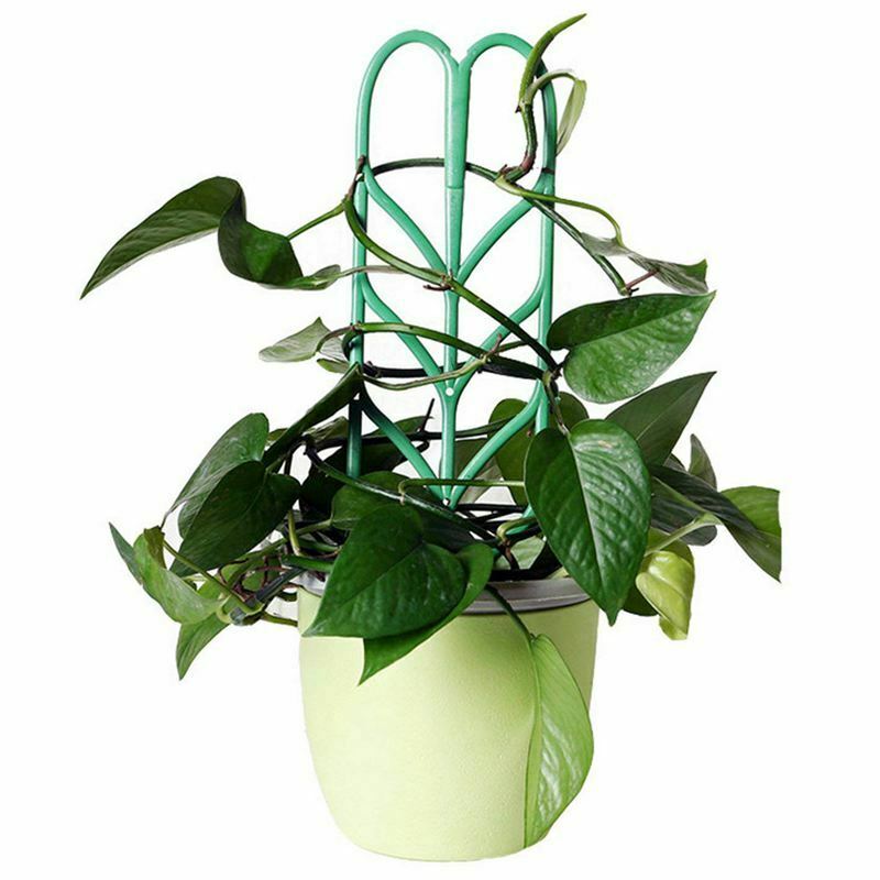 3pcs Mini DIY Leaf Shape Garden Trellis Plants Lattice Pots Supports for Cl