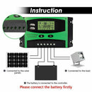 30A 12V 24V Solar Controller LCD Function Dual USB 5VDC Output Solar cells  B3T1