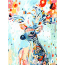 Painting By Numbers Kit DIY Canvas Oil Art Picture (Flowers Sika Deer)