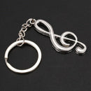 Creative Music Symbol Metal Keychain Ring Keyring Key Fob Funny New Fashion Q8Y4