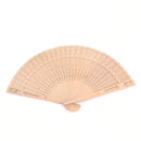 Chinese Bamboo Folding Hand Fan Wedding Party Flower Pattern Retro Gift Wood LJ