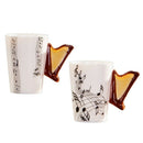 Creative novelty harp handle ceramic cup free spectrum coffee milk tea cup