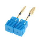 2pcs Electric Nail Drill Bit Grinding Head for Nail UV Gel Polish Remover Blue