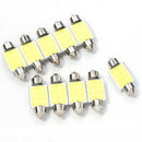 10X 36mm Car LED Bulb Festoon Error Free License Light Canbus Reading Dome Bulb