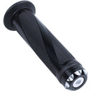 7/8 CNC Motorcycle Grips Handlebar Gel Aluminum Rubber Black