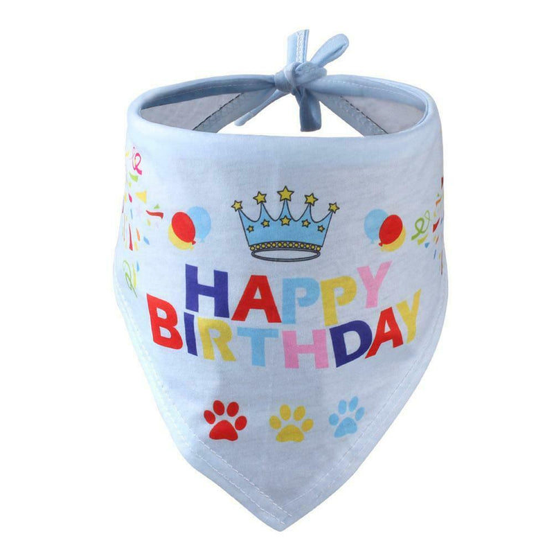 Glitter Birthday Party Hat with Bandana Neck Scarf Ties for Your Pet Dog Cat