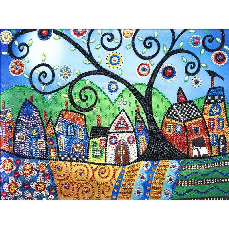 5D DIY Special-shaped Diamond Painting Cross Stitch Craft Kit (R8040 Tree)