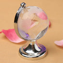 Round Earth Globe World Map Crystal Glass Clear Paperweight Stand Desk De Dwgp