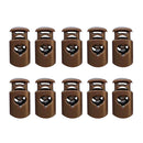 10 Pieces Plastic Barrel Shock Cord Rope Toggle End Lock Stopper Repalcement