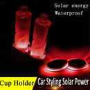 1pc LED Universal Car Cup Holder Pad Mat Auto Interior Atmosphere Light Re USE