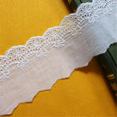 1 Yard Embroidery Trim Floral Cotton Lace Ribbon Wedding Fabric Clothing Sewing
