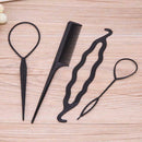 4pcs Hair Stick Styling Tools Set Pull Hair Pins Big Headwear Accessories A