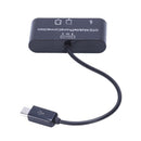 Black 3 in 1 USB Connection Kit HUB SD MMC TF Card Reader Adapter For OTG M