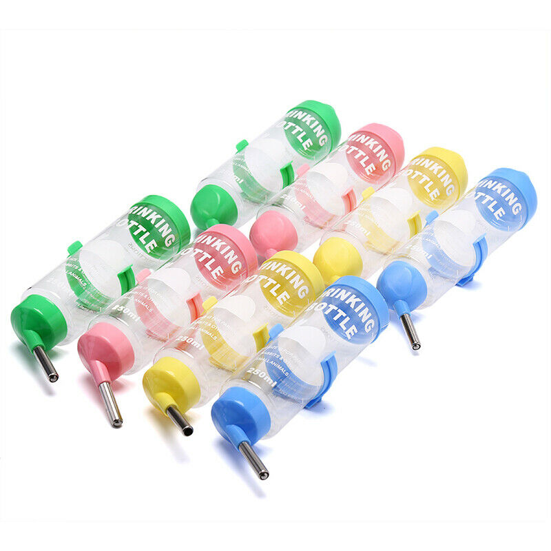 250ml Plastic Hamster Drinker Water Bottle Dispenser Hanging Pet Drinking BSEAU