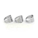 3x Thimble Sewing Quilting Metal Thimble Ring DIY Leather Craft Finger Prot J5D0