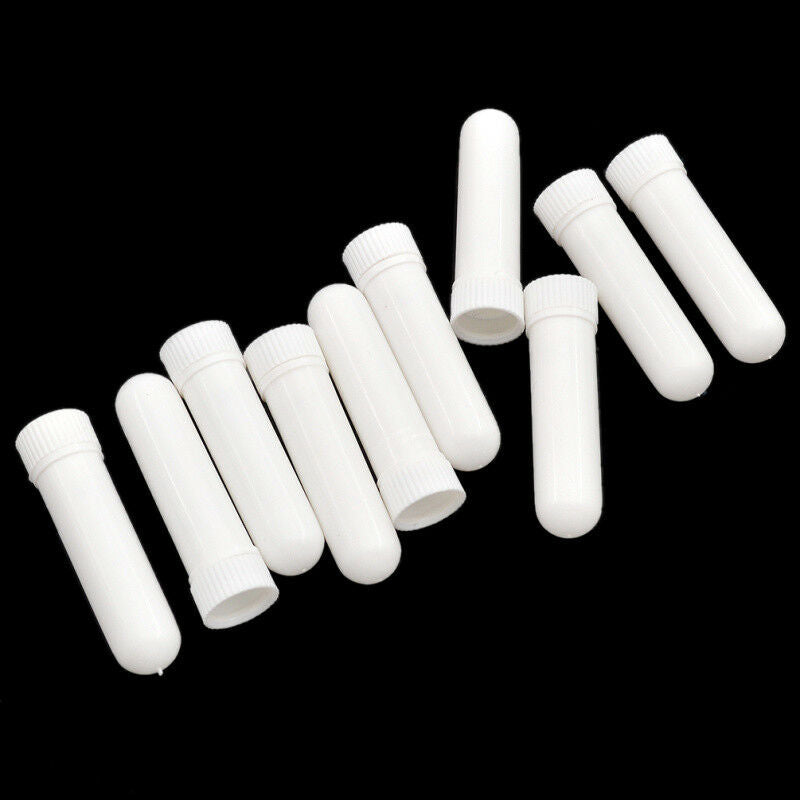Product Description  10 Pcs White Essential Oil Aromatherapy Blank Nasal Inhaler