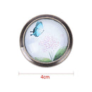 Butterfly Flower Door Knob Handle Cupboard Drawer Cabinet Wardrobe Pull