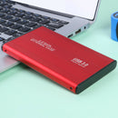 3TB USB 3.0 Hard Disk Enclosure 2.5 inch SATA HDD SSD Mobile Case (Red)