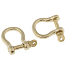 2Pcs Solid Brass Screw D Horseshoe Rings for Webbing Leather Crafts 30mm