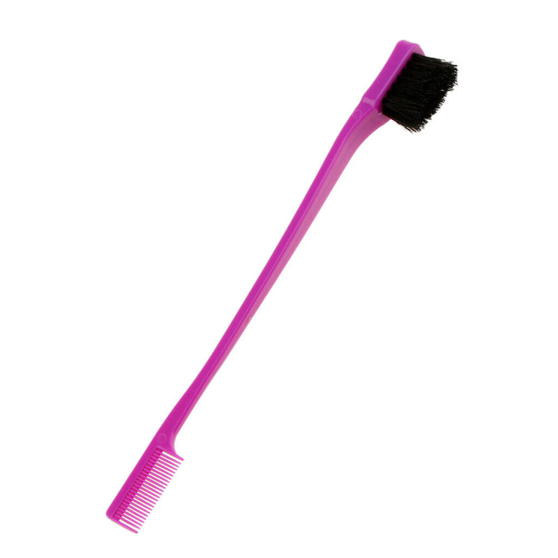 Edge Control Brush Eyelash Trimming Grooming Comb for Fly-aways Purple