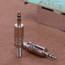 2pcs 3.5mm 1/8in Stereo Male Audio TRS Plated Jack Plug Adapter Connectors A