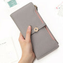 Lovely Leather Long Women Wallet Fashion Girls Change Clasp Purse Money Coi