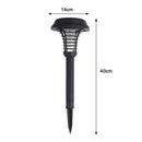 Solar Powered LED Light Pest Bug Zapper Insect Mosquito Lamp Garden Killer L8P0
