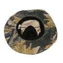 Camo Wide Brim Hat Fishing Bucket Bonnie Safari Sun Cap Military Cowboy B