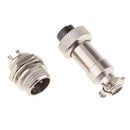 1set GX12 2Pin Male & Female Circular Aviation Socket Plug Wire Panel Connector